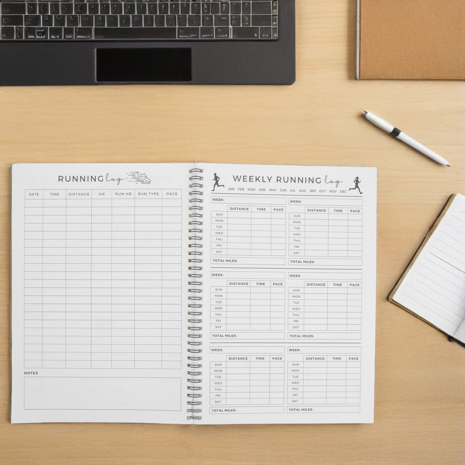 Fitness Journal Planner - Perencana Kebugaran Jurnal Latihan Kebugaran 11.7x8.5