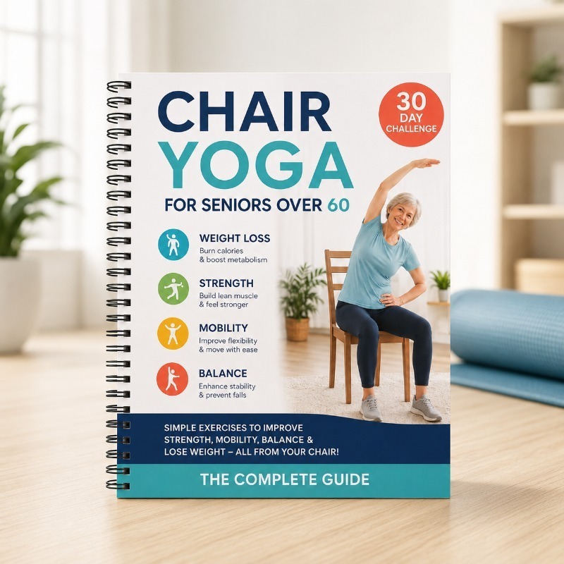 Fitness Journal Planner - Buku Panduan Pelatihan Yoga Kursi 30