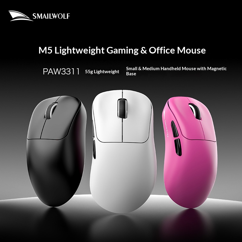 Fitness Journal Planner - SMAILWOLF M5 Mouse Nirkabel Bluetooth Tiga