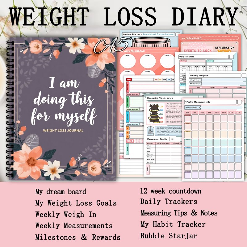 Buku Catatan Penurunan Berat B - Fitness Journal Planner ulasan dan harga